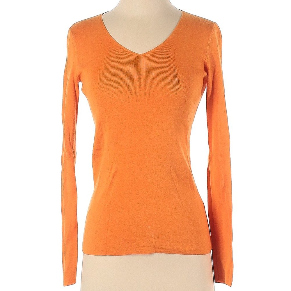 Banana Republic Orange V-neck sweater 16% wool